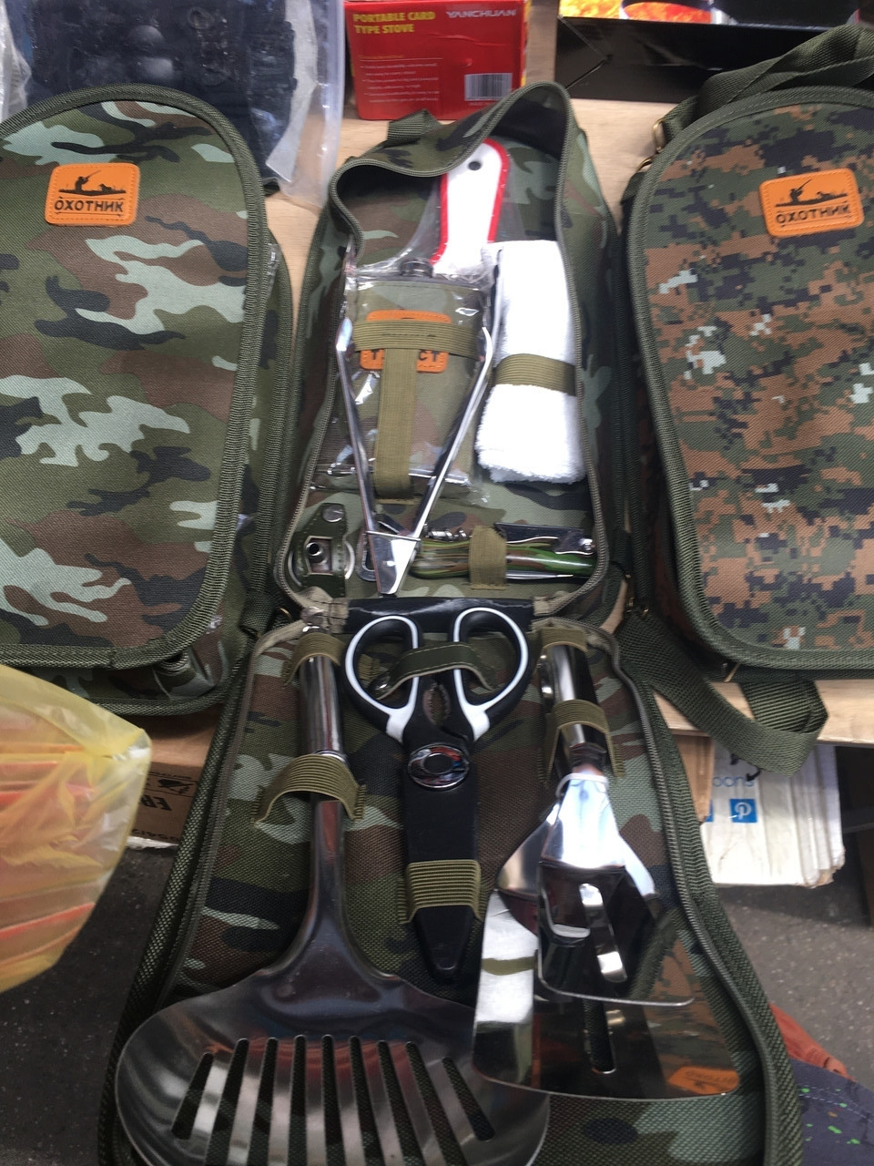 Подарочный набор для охотника 9 в 1 в камуфляжном рюкзаке - фото 2 - id-p185193603