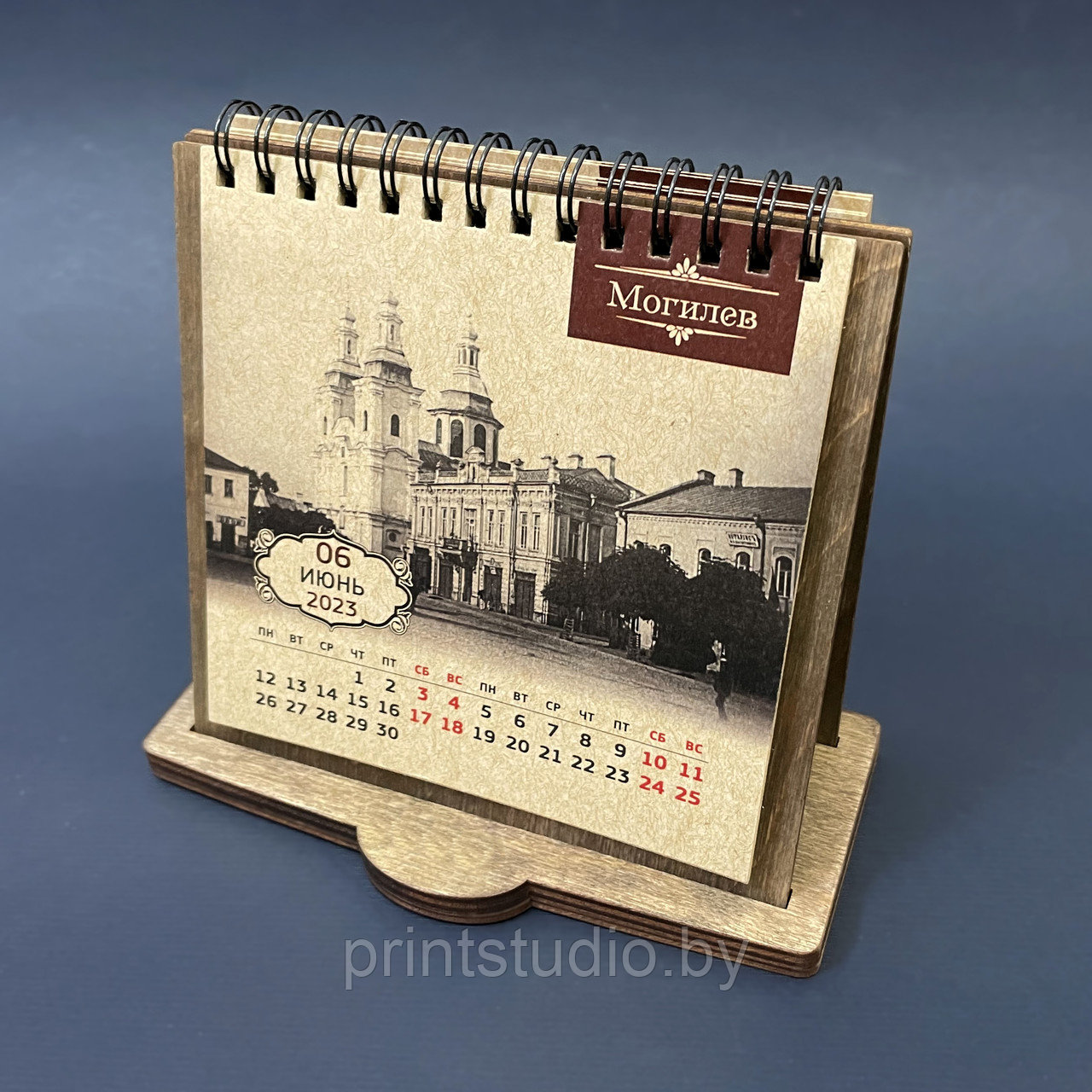 Настольный перекидной календарь на деревянной основе - фото 3 - id-p185193874
