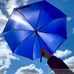 Автоматический противоштормовой зонт Vortex Антишторм, d -96 см. Синий
