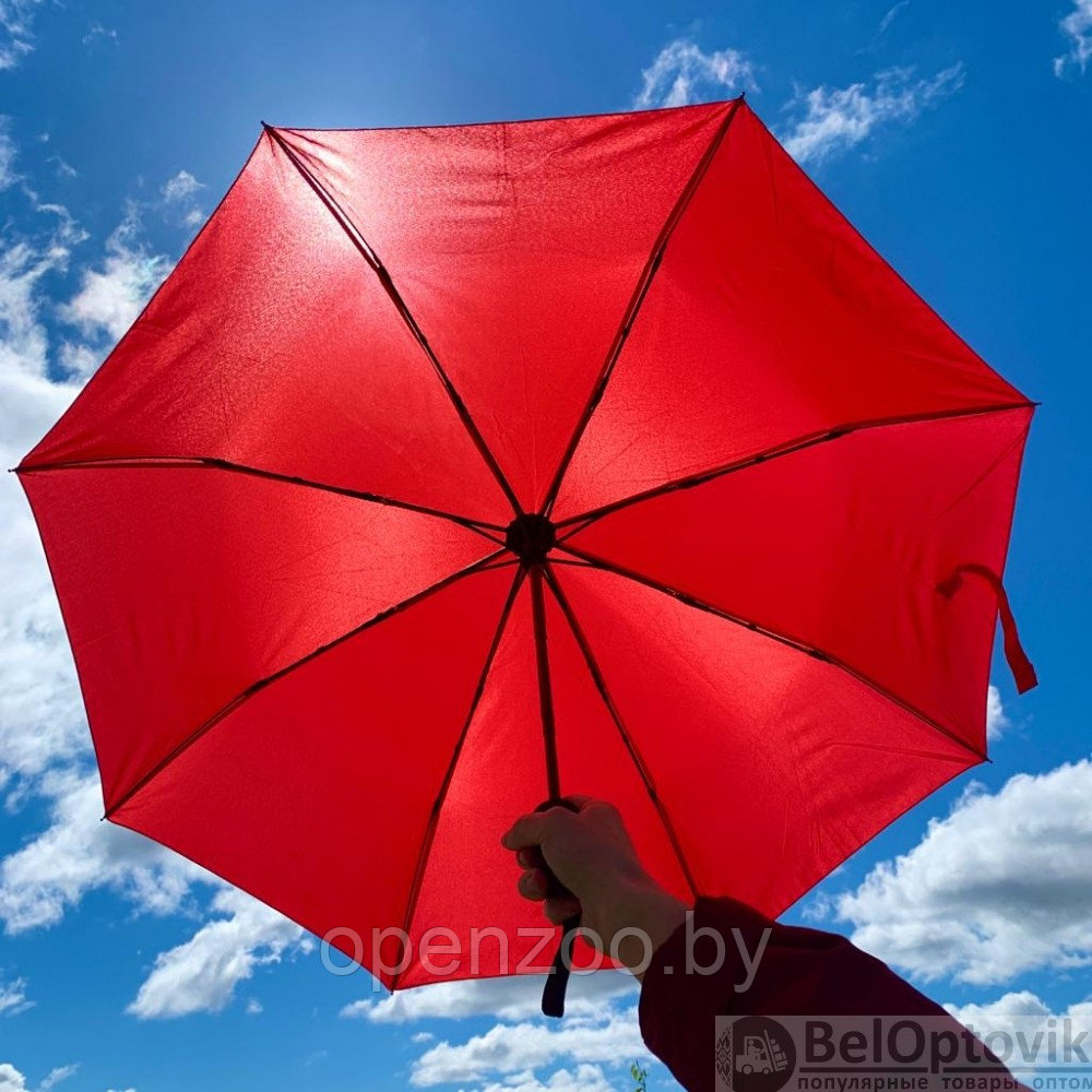Автоматический с защитой от ветра зонт Vortex Антишторм, d -96 см. Красный - фото 4 - id-p185196224