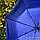 Автоматический противоштормовой складной зонт Sherp Двухсторонний: Черный/синий, фото 5