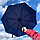 Автоматический противоштормовой складной зонт Sherp Двухсторонний: Черный/синий, фото 7