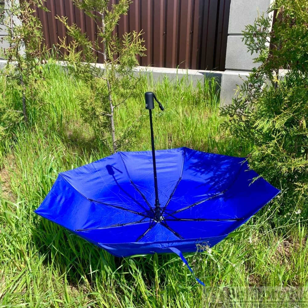 Автоматический с защитой от ветра зонт Vortex Антишторм, d -96 см. Синий - фото 7 - id-p185196271