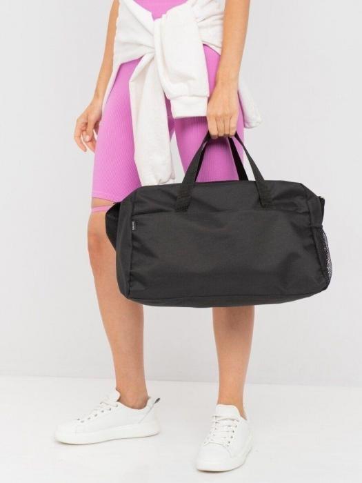 Черная большая спортивная сумка NS22 дорожная стильная женская для фитнеса спортивной формы девочки - фото 7 - id-p185196325