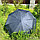 Автоматический противоштормовой зонт Конгресс Антишторм, ручка экокожа Синий, фото 3