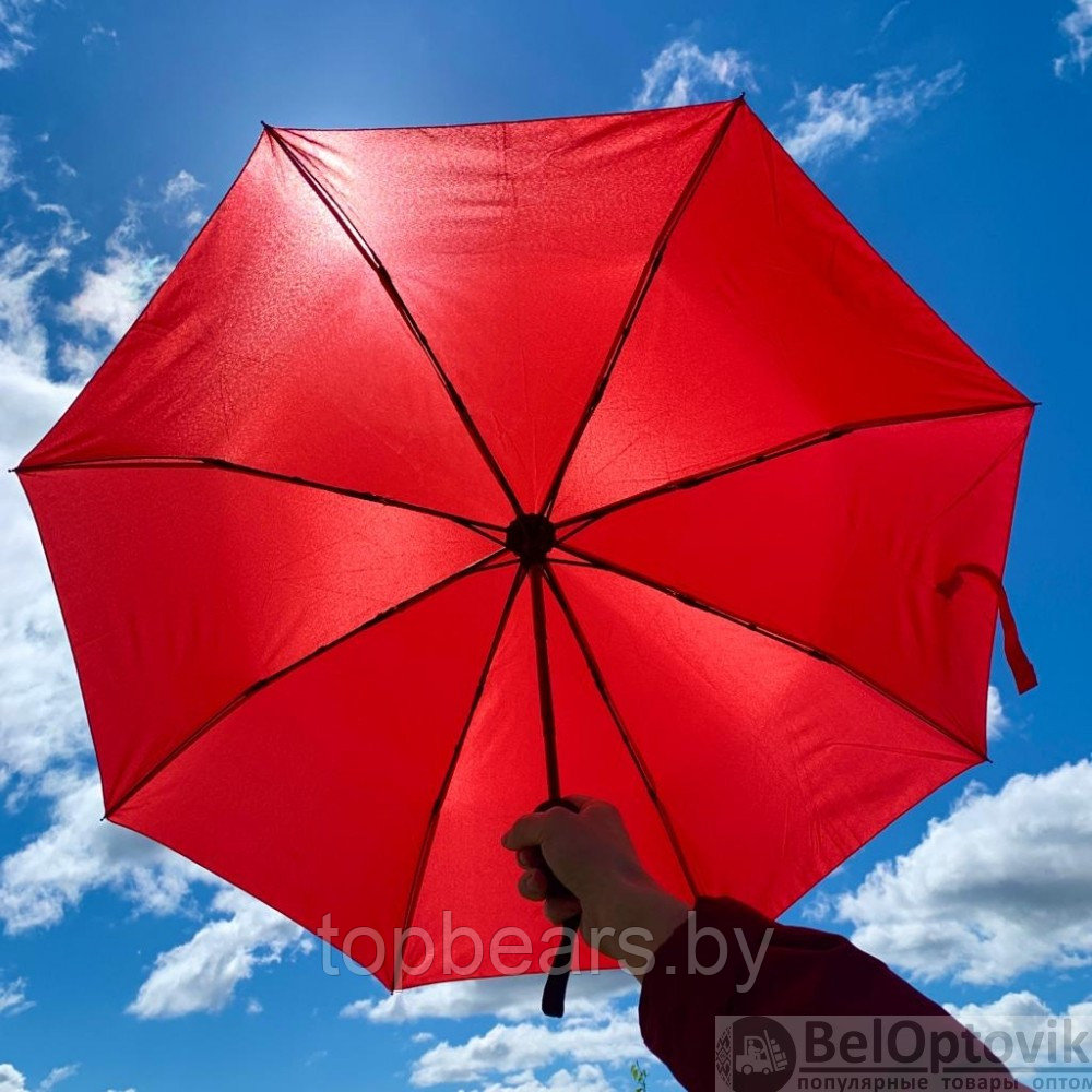 Автоматический с защитой от ветра зонт Vortex Антишторм, d -96 см. Красный - фото 4 - id-p185196397