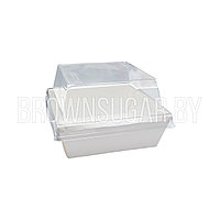 Коробка для Бенто-торта c купольной крышкой (Россия, 130х130х85, дно 110х110мм)