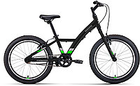 Детский велосипед хардтейл Forward DAKOTA 20 1.0 (10.5 quot; рост) черный/ярко-зеленый 2022 год