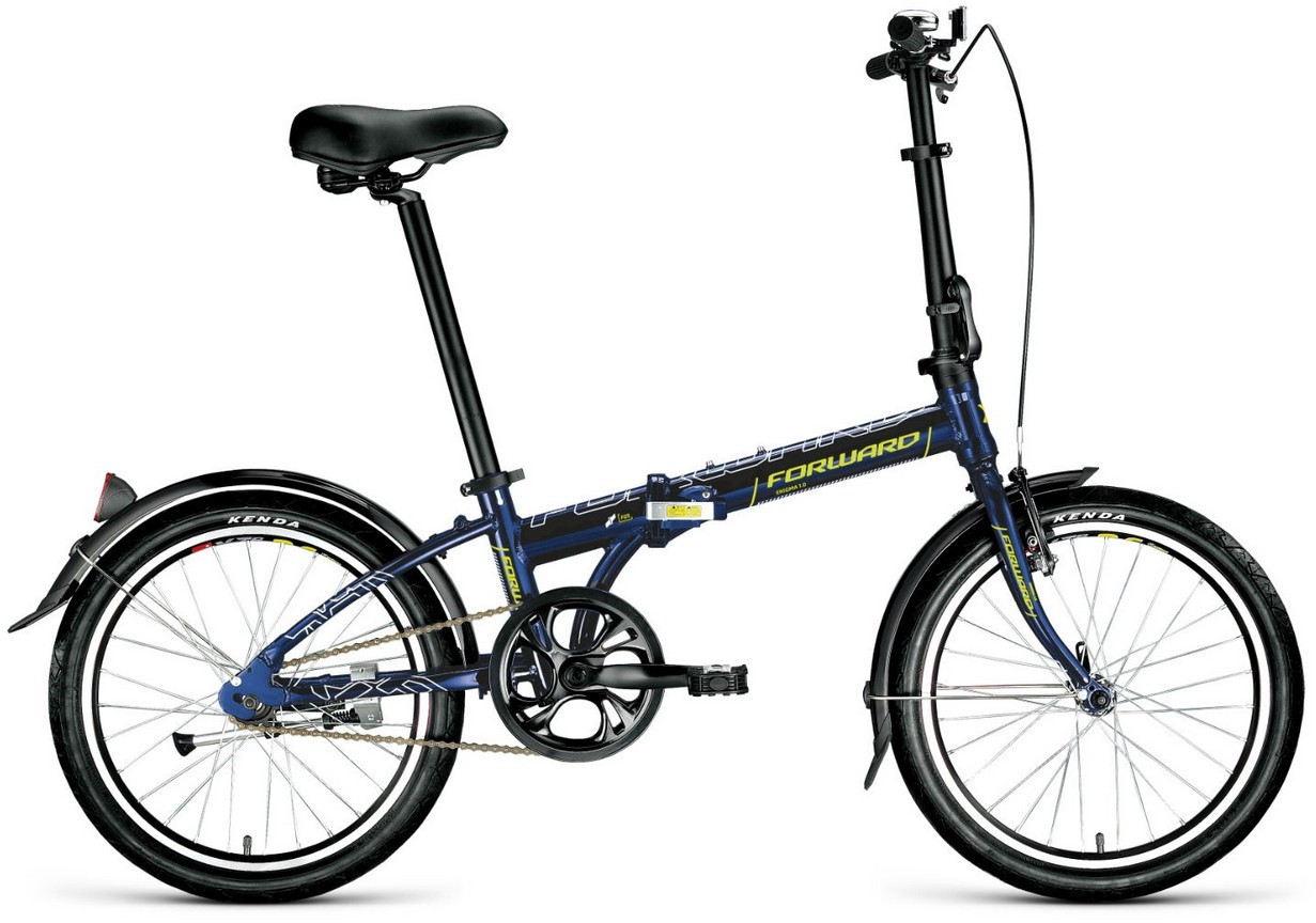 Складной велосипед складной Forward ENIGMA 20 1.0 (11 quot; рост) синий/зеленый 2021 год (1BKW1C401003) - фото 1 - id-p175232501