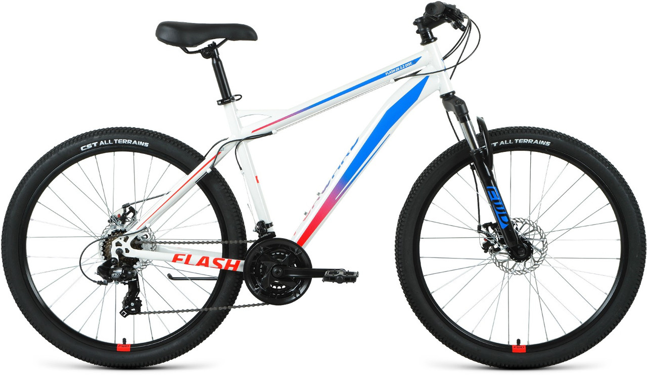 Горный велосипед хардтейл Forward FLASH 26 2.2 S disc (19 quot; рост) белый/голубой 2021 год (RBKW1M16GS44) - фото 1 - id-p175232522