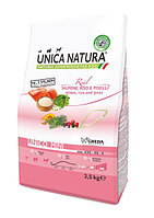 Сухой корм для собак Unica Natura Unico Mini (Лосось, рис и горох) 2.5 кг