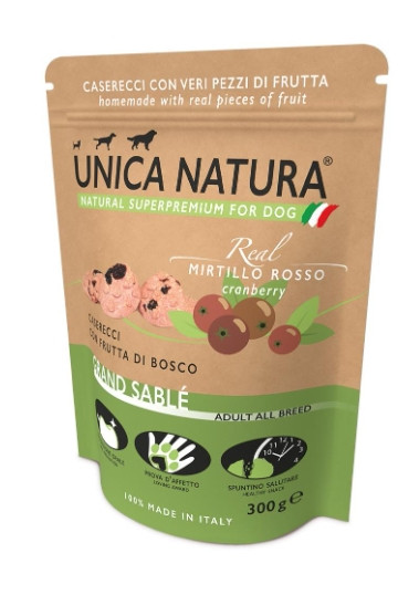 Unica Natura Real Grand Sable Печенье для собак с клюквой - фото 1 - id-p185203424