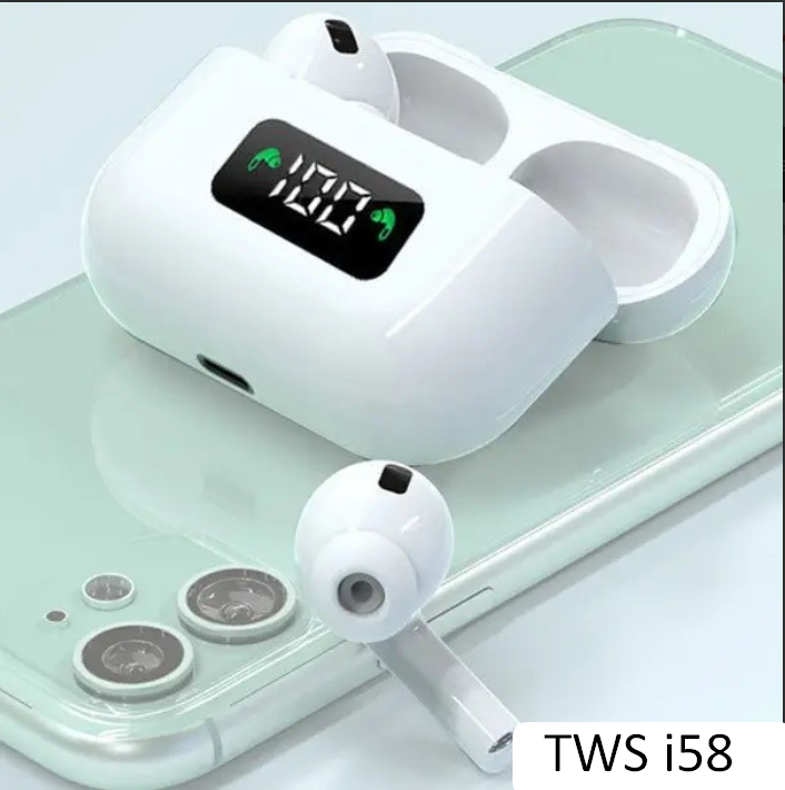 Беспроводные сенсорные Bluetooth наушники TWS i58 с зарядным кейсом - фото 1 - id-p185204569