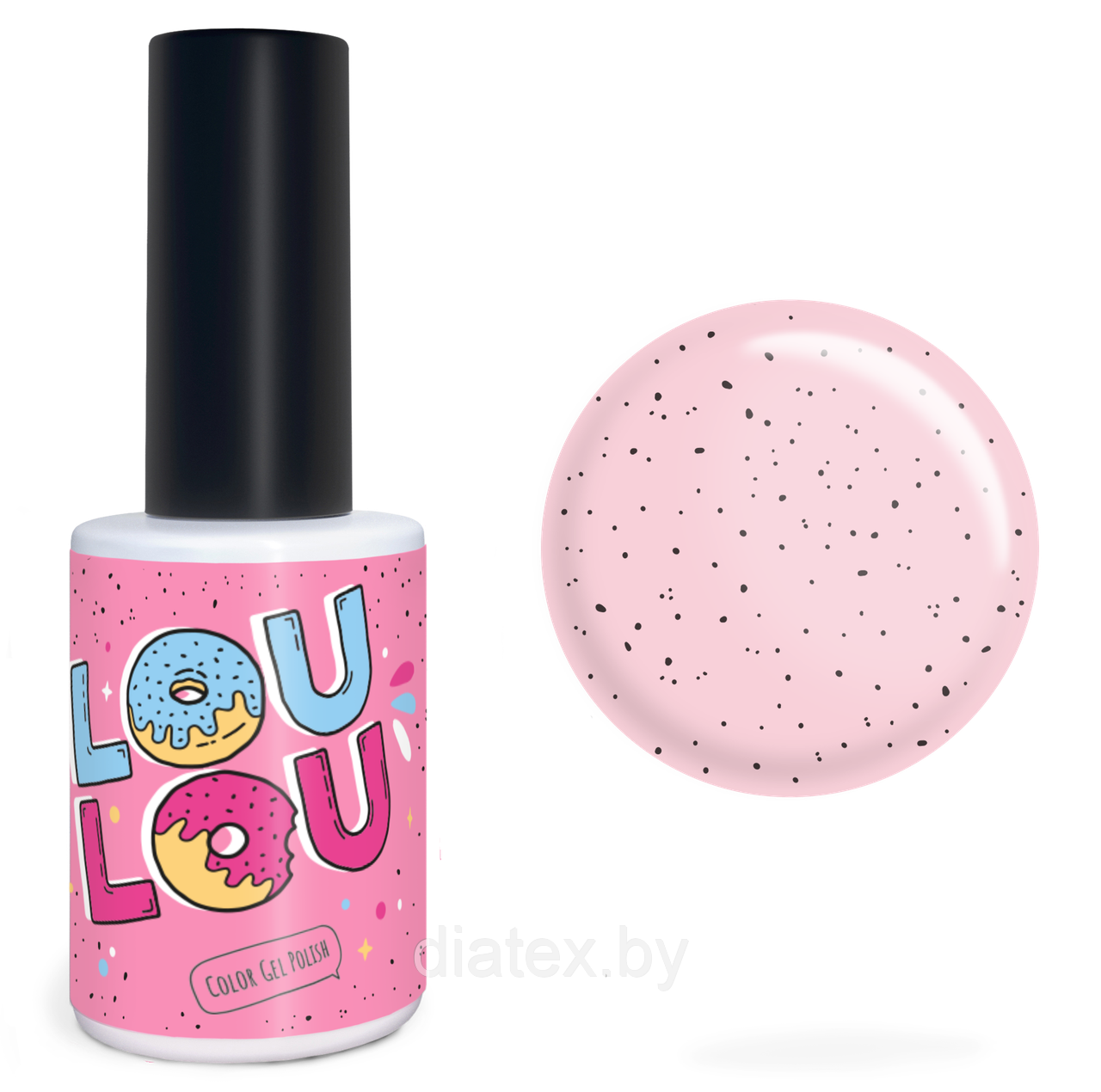 Гель-лак LOULOU “pt3” (10мл.) розовый