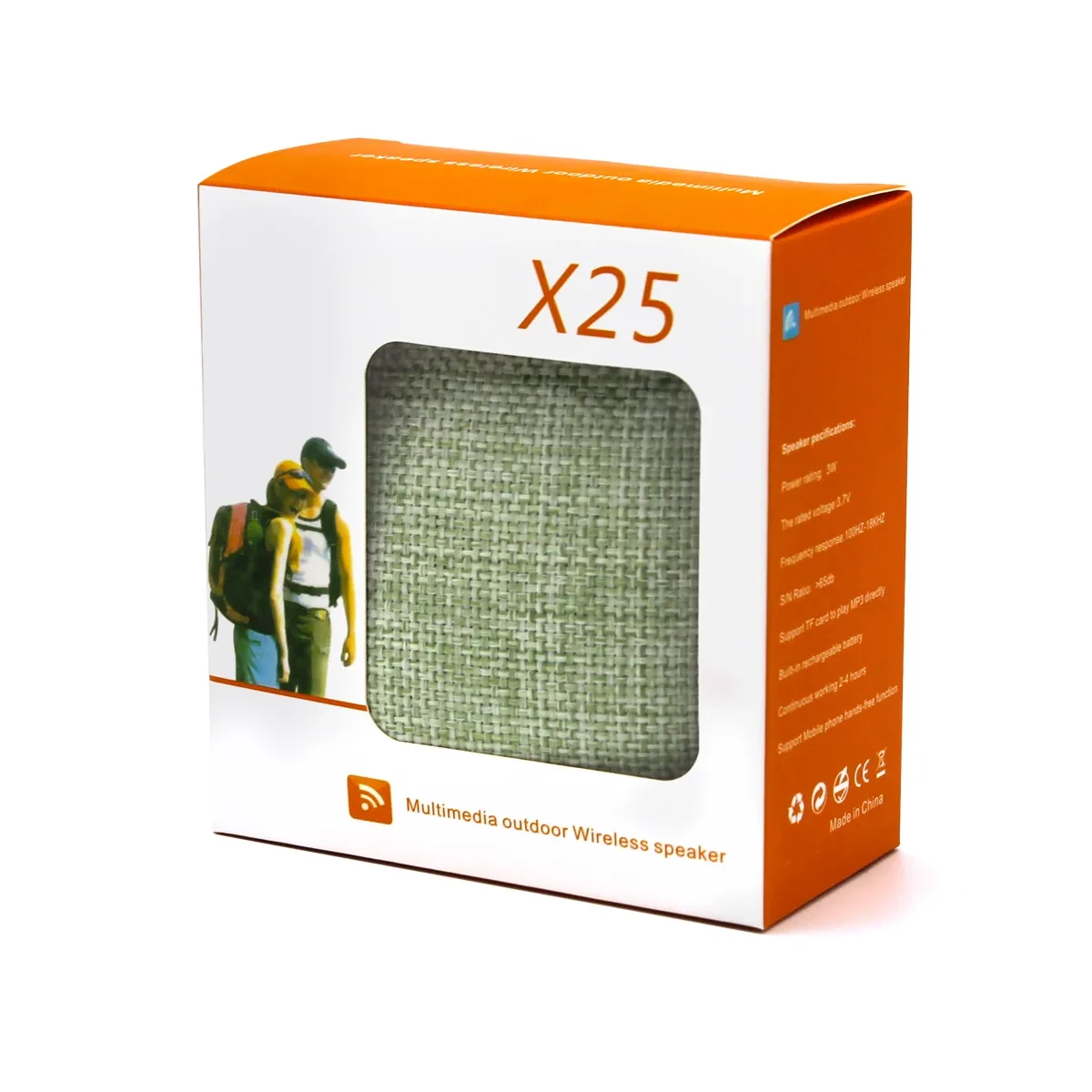 Портативная Bluetooth колонка X25 Outdoor, 3W, 300 мАч - фото 9 - id-p185205015