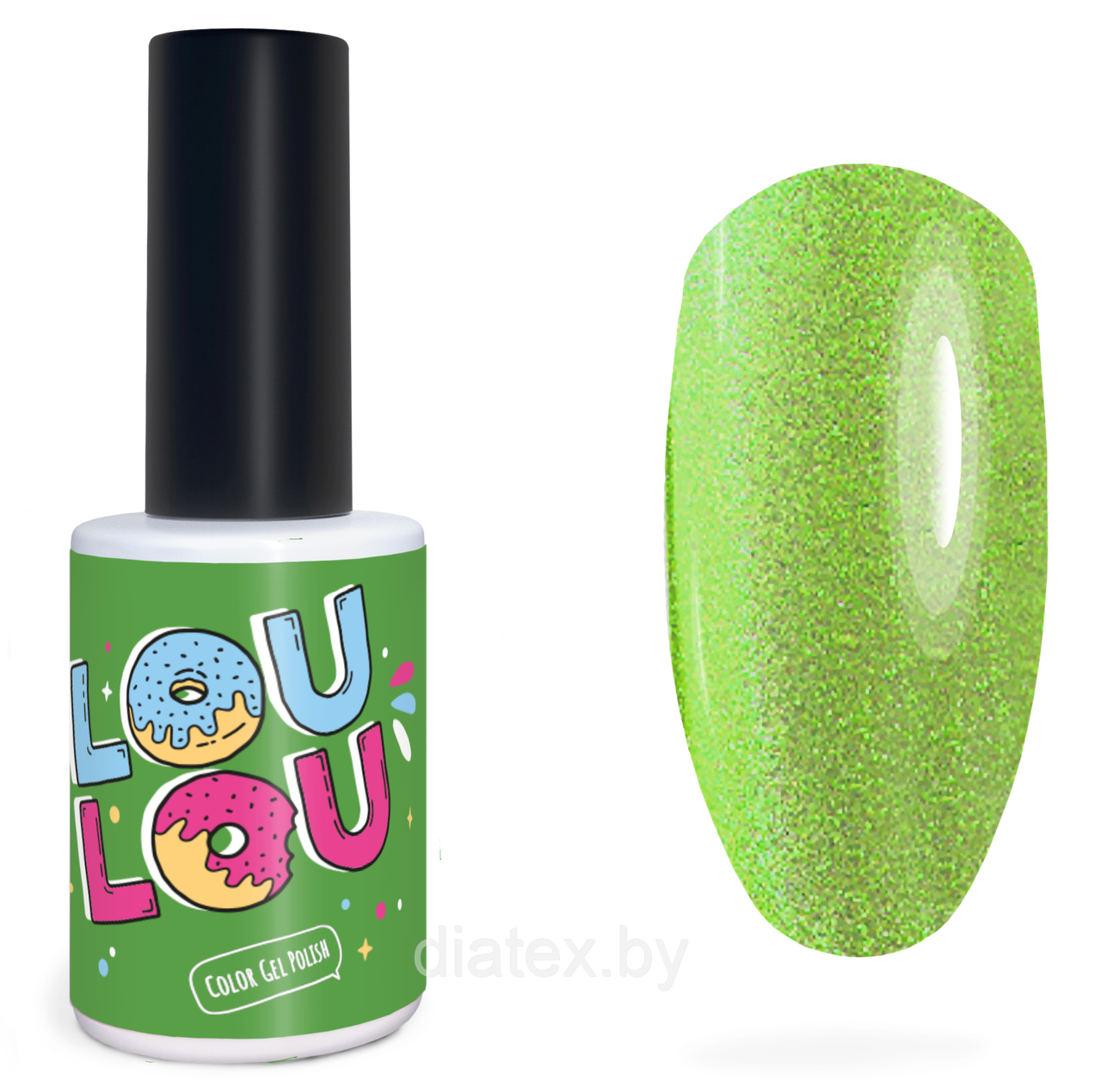 Гель-лак LOULOU “nc3” (10мл.) салатовый зеленый
