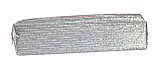 Пенал-тубус блестящий с полосатым рисунком, цвет - серебрянный, фото 4
