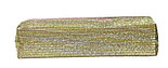 Пенал-тубус блестящий с полосатым рисунком, цвет - золотой, фото 4