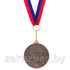 Медаль тематическая «Карате», бронза, d=4 см