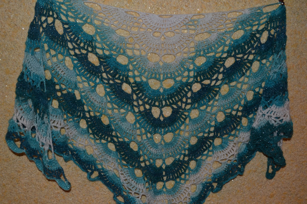 Вязание шали в подарок маме - фото 10 - id-p95516290