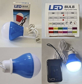 USB LED лампочка светодиодная Практик 5W
