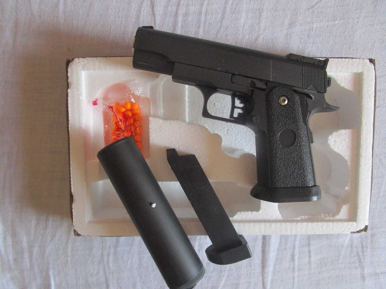 Металлический пистолет G.10A детский пневматический - фото 4 - id-p23036856