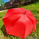Зонт-трость универсальный Arwood Полуавтоматический / деревянная ручка Зеленый, фото 6