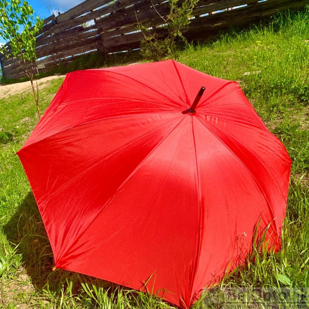 Зонт-трость универсальный Arwood Полуавтоматический / деревянная ручка Зеленый - фото 6 - id-p185294060