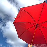 Зонт-трость универсальный Arwood Полуавтоматический / деревянная ручка Синий, фото 7
