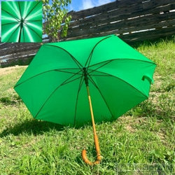 Зонт-трость универсальный Arwood Полуавтоматический / деревянная ручка Зеленый