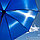 Зонт-трость универсальный Arwood Полуавтоматический / деревянная ручка Синий, фото 9