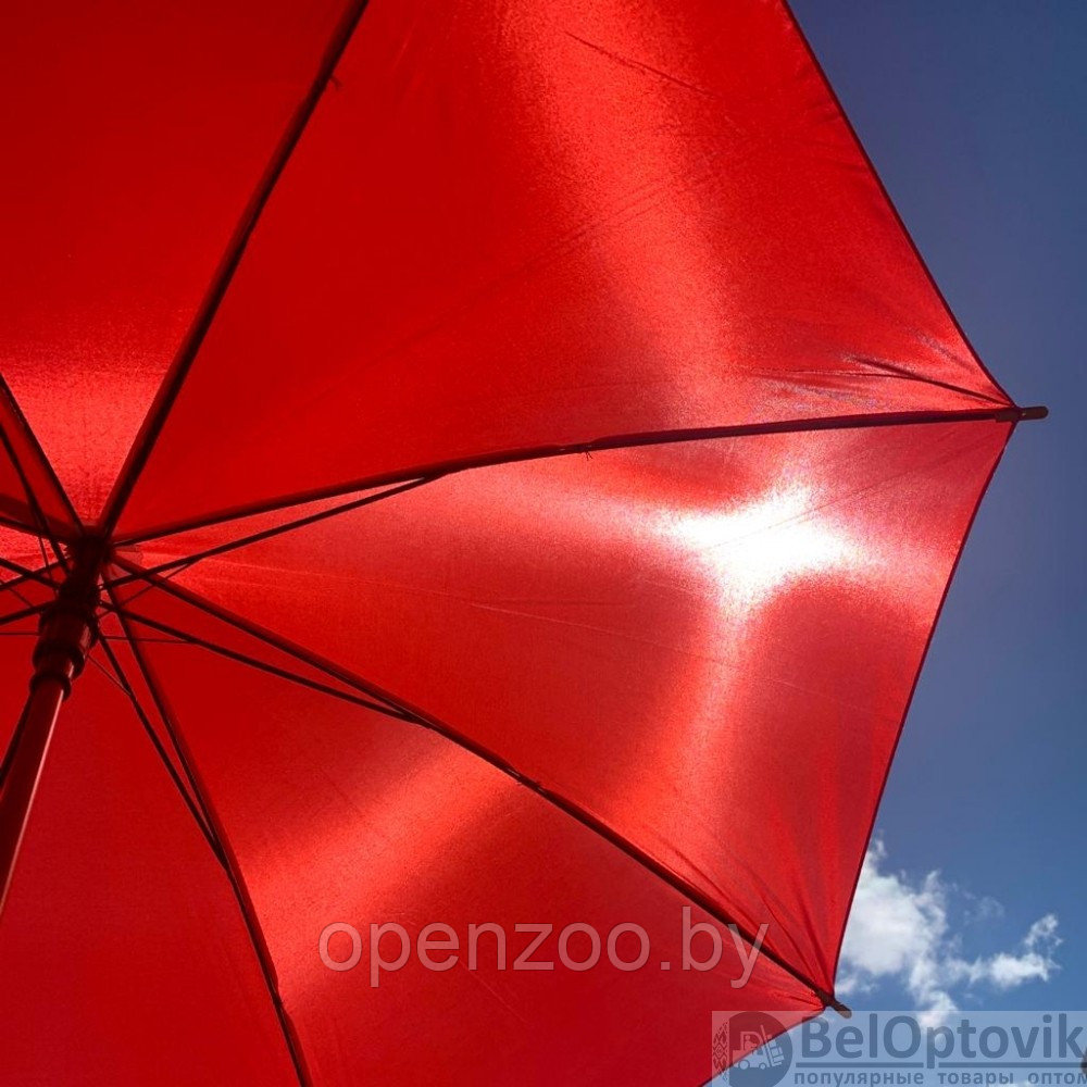 Зонт-трость универсальный Arwood Полуавтоматический / деревянная ручка Зеленый - фото 4 - id-p185297609