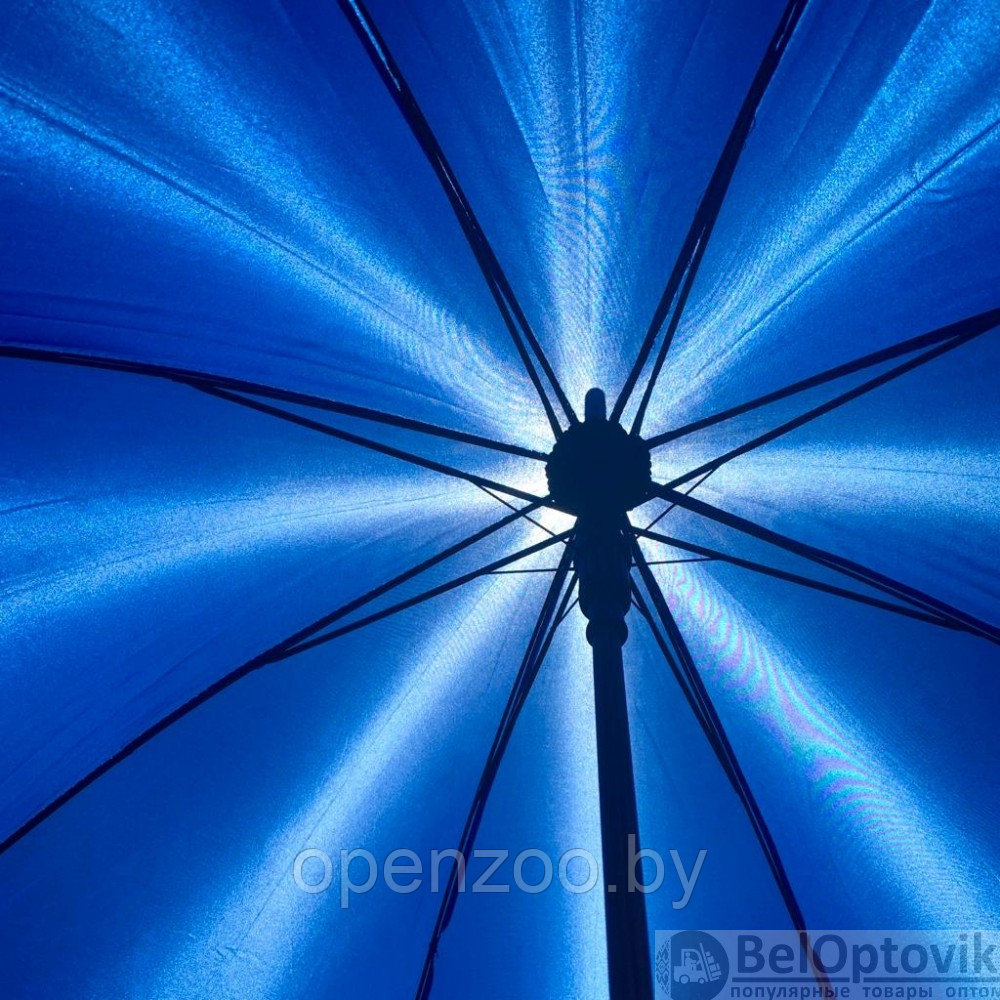 Зонт-трость универсальный Arwood Полуавтоматический / деревянная ручка Зеленый - фото 10 - id-p185297609