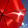 Зонт-трость универсальный Arwood Полуавтоматический / деревянная ручка Красный, фото 4