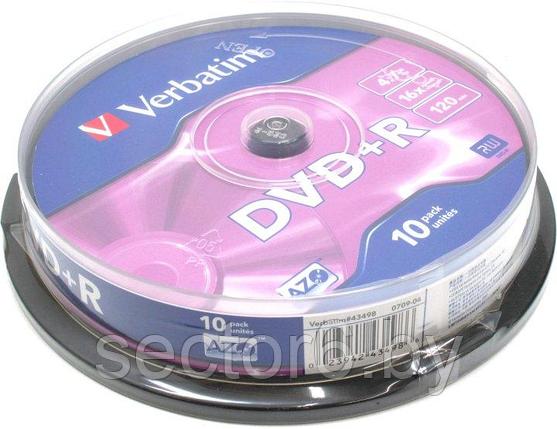 Диск DVD+R Disc Verbatim   4.7Gb  16x  уп. 10 шт на шпинделе 43498 VERBATIM Диск DVD+R Disc Verbatim   4.7Gb, фото 2