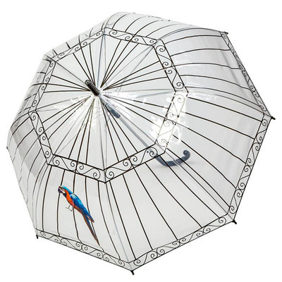 Прозрачный зонт-трость «Пташка в клетке» - фото 7 - id-p35636848