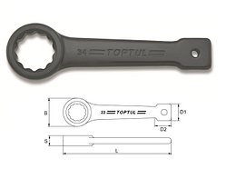 Ключ ударно-силовой накидной упорный 65мм TOPTUL (AAAR6565)