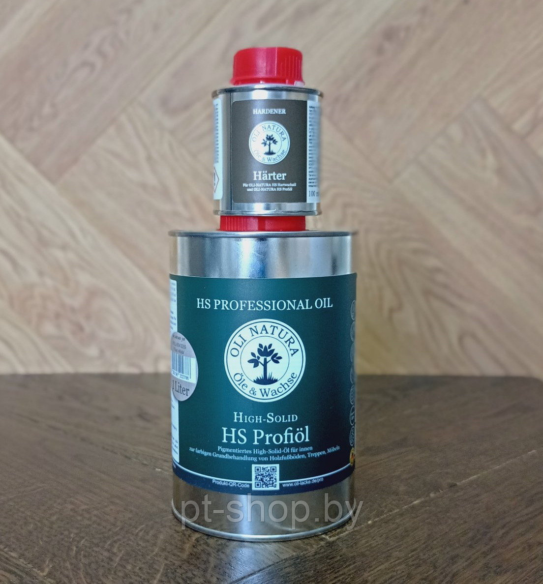 Профессиональное масло Oli-Lacke OLI-NATURA HS Profioil 2K 1л + Отвердитель HS Hardner 0,1л