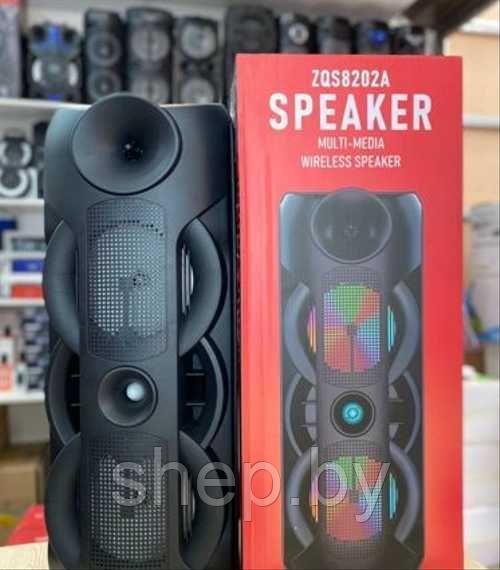 Портативная колонка BT Speaker ZQS-8202A, с микрофоном, с пультом ДУ 40 Ватт - фото 3 - id-p185311807