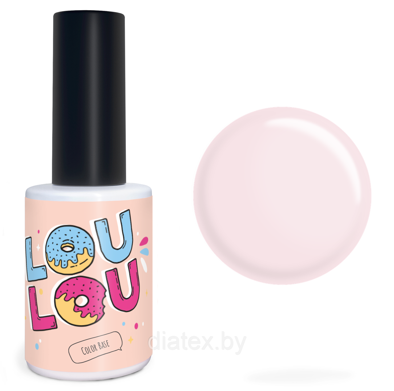 Базовое покрытие LOULOU камуфлирующее 2 в 1 №02 (10мл.) светло-розовый