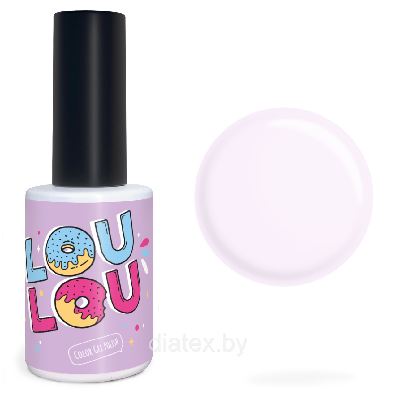 Базовое покрытие LOULOU камуфлирующее 2 в 1 “CB06” (10мл.) пастель светло-сиреневый
