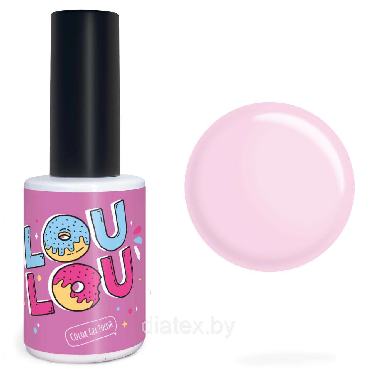 Базовое покрытие LOULOU камуфлирующее 2 в 1 “CB03” (10мл.) пастель розовый