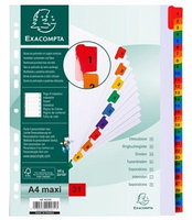 Разделитель для документов Exacompta А4+, картон, с маркировкой на 31 числовое деление, цветной
