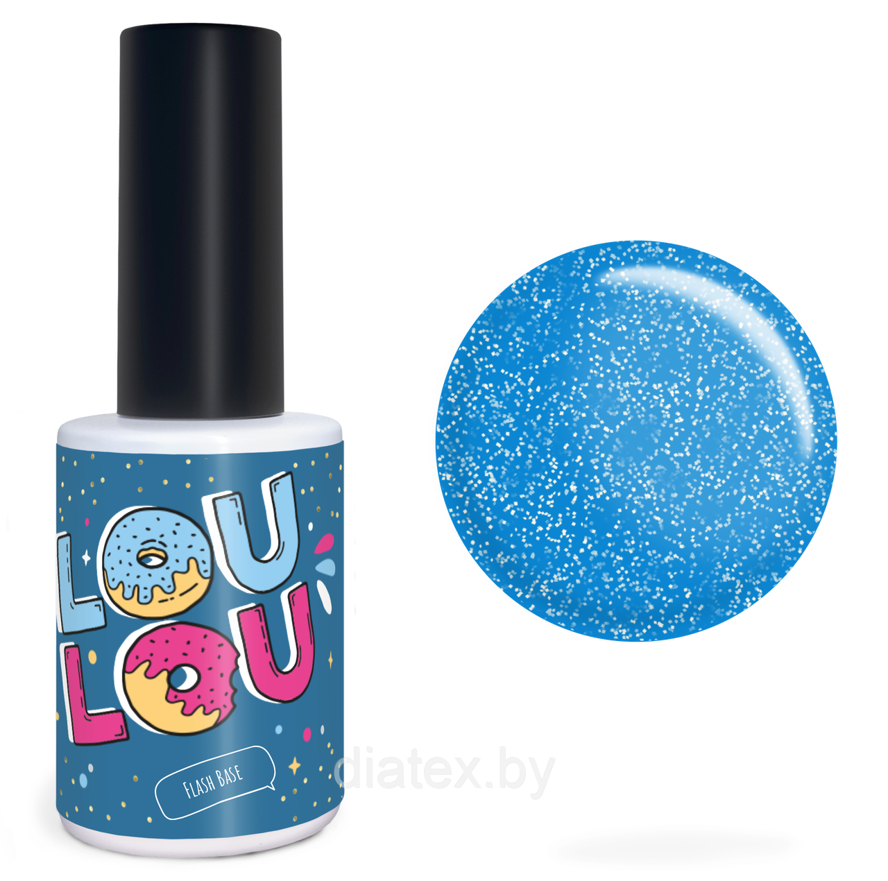 Базовое покрытие LOULOU камуфлирующее светоотражающее Neon 2 в1 “NFb08” (8мл.) синий