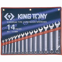 KING TONY Набор комбинированных ключей, 5/16"-1-1/4", 14 предметов KING TONY 1214SR