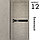 Межкомнатная дверь "ФЛЕКС" 12ч (Цвета - Белый; Серый; Бежевый; Чёрный), фото 4