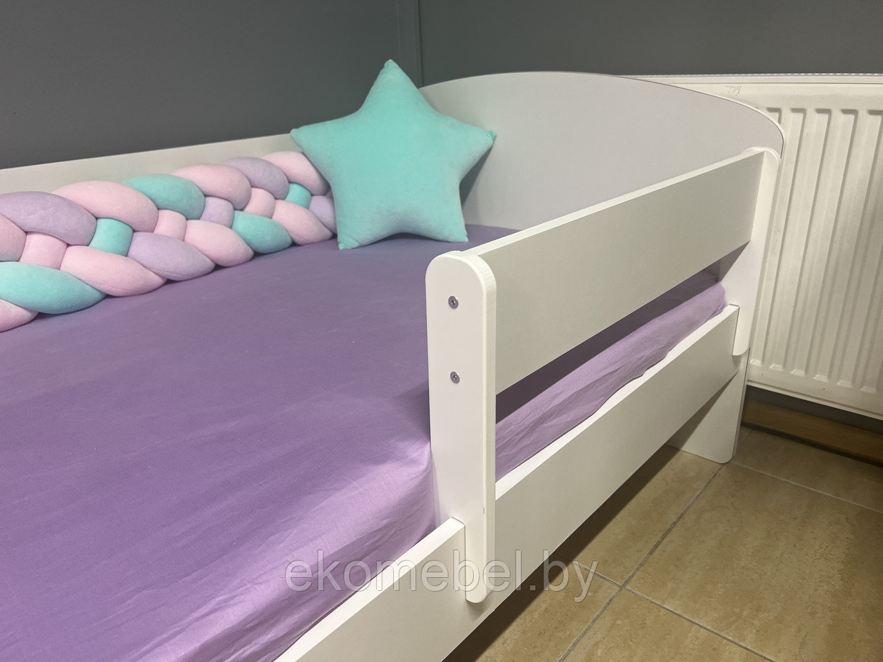 Кровать с бортиком "Комфорт" (80х160 см) МДФ - фото 4 - id-p185370130