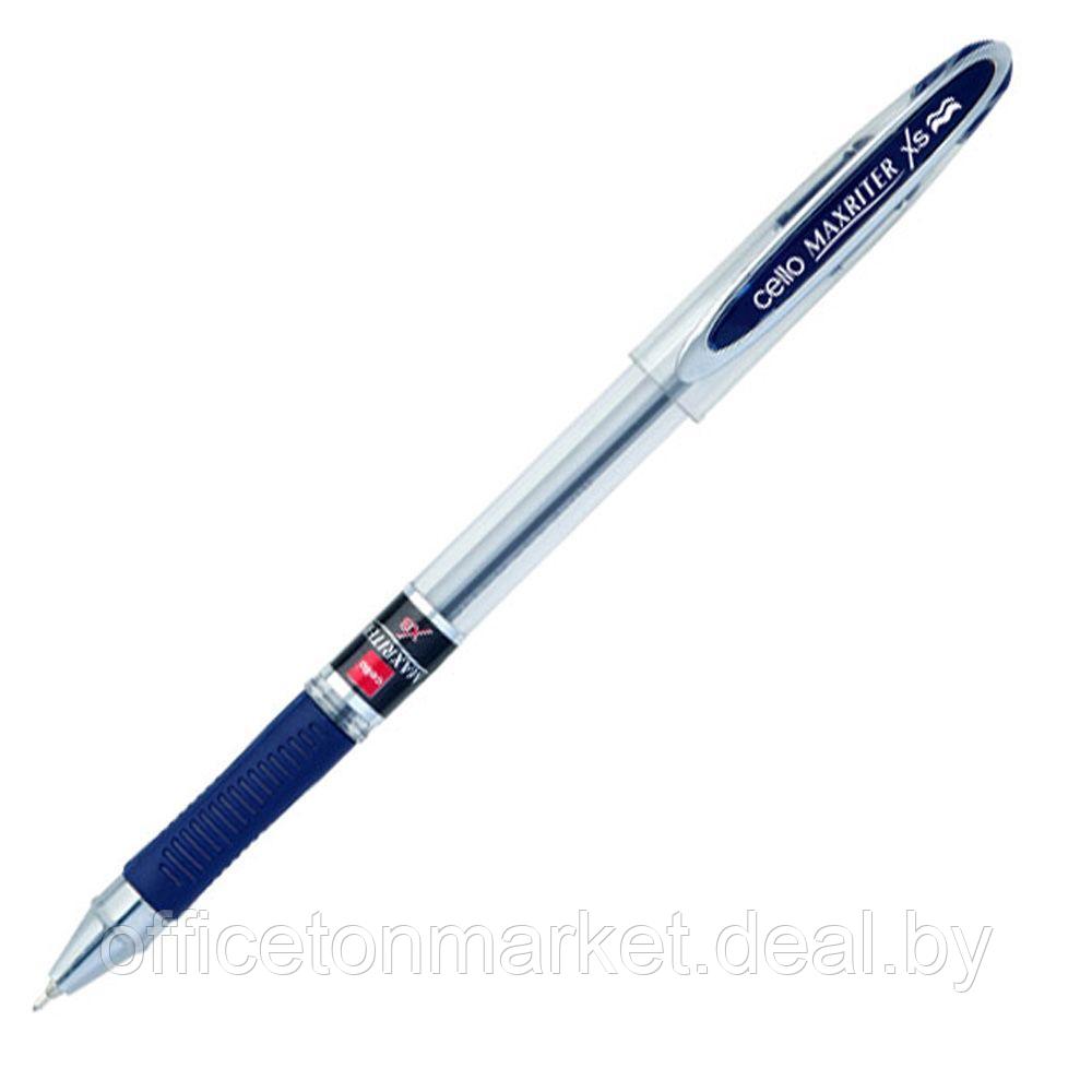 Ручка шариковая "Maxriter", 0.7 мм, прозрачный, стерж. синий