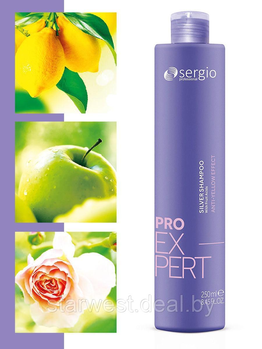 Sergio Professional Pro Expert 250 мл Шампунь Silver для светлых волос с анти-желтым эффектом - фото 1 - id-p185390068