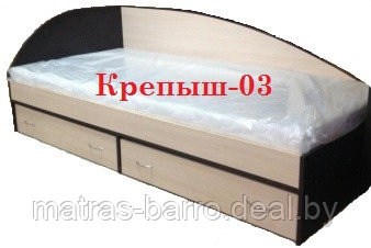 Кровать односпальная Крепыш-03 с ящиками (спальное место 90х200 см) - фото 2 - id-p185411225